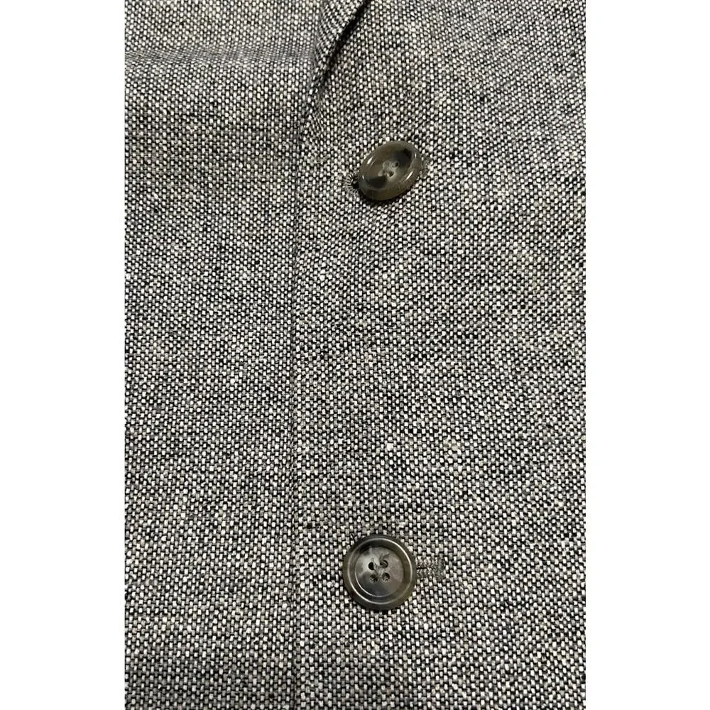 Meeting Street Mens 42L 100% Silk Blazer Gray Tan‎ Tweed Sports Coat Work Jacket